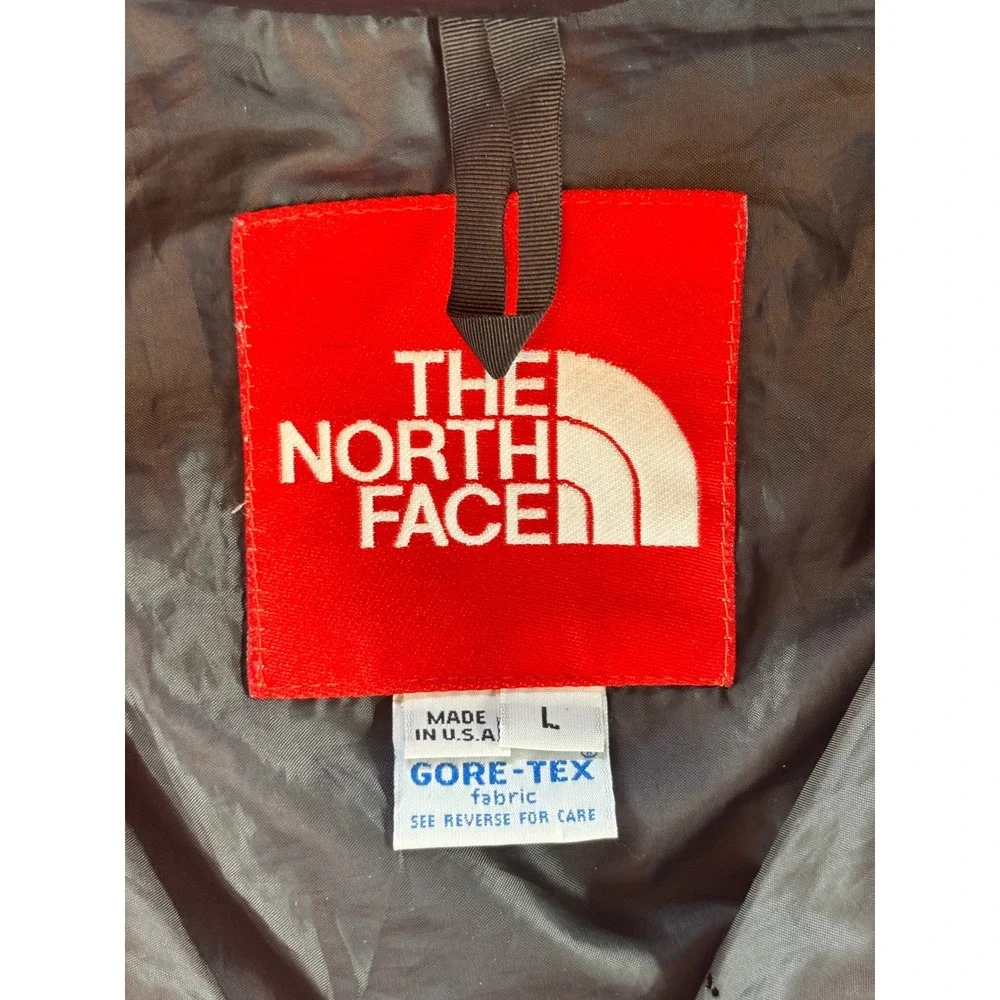 Vintage The North Face Gore-Tex Rain Jacket Mens Large Red Made in USA Hooded